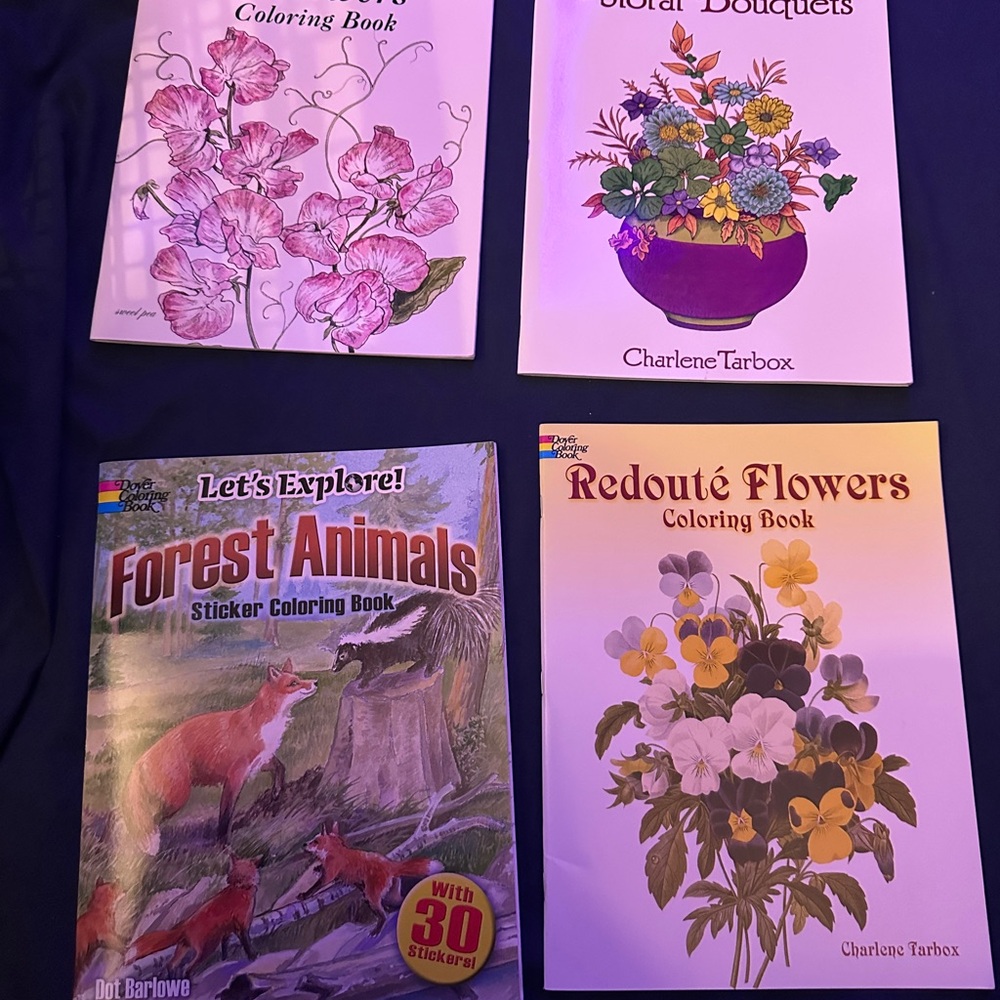 Floral Coloring Book Set